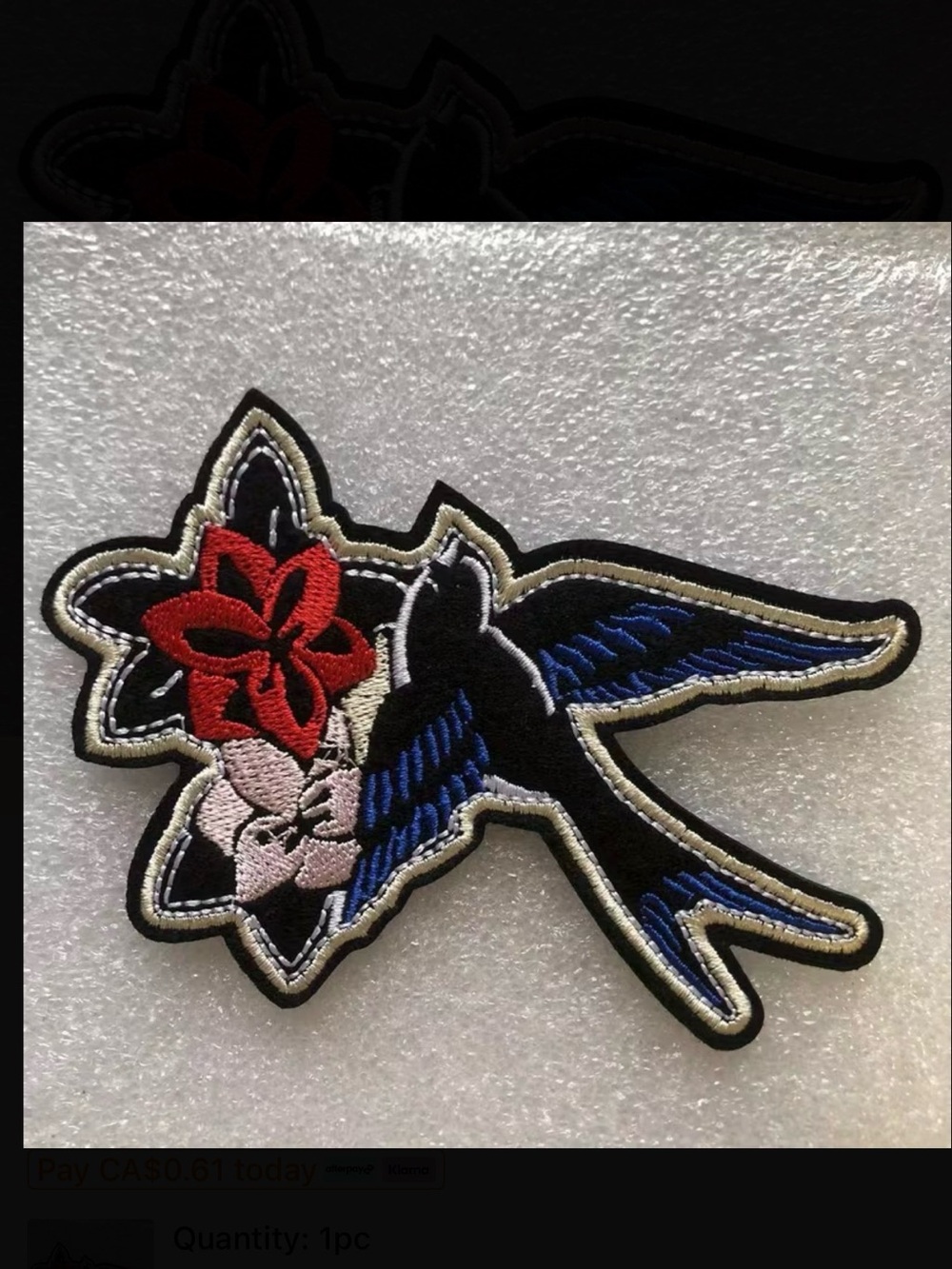 2️⃣Swallow and Flowers Iron On Patch New